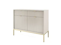 Komoda Delicious ryflowana kaszmir złote  nogi