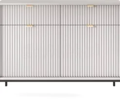 Komoda Delicious ryflowana szara