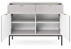 Komoda Delicious ryflowana szara