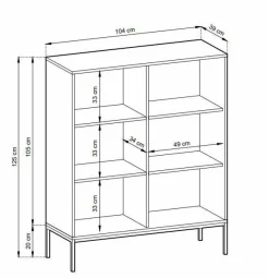 Komoda Delicious wysoka ryflowana zielona czarne uchwyty