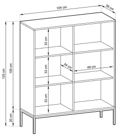 Komoda Delicious wysoka ryflowana szara