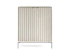 Komoda Delicious wysoka ryflowana kaszmir czarne nogi