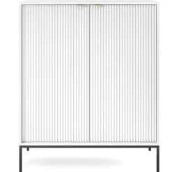 Komoda Delicious wysoka ryflowana biała