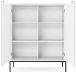 Komoda Delicious wysoka ryflowana biała