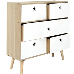 Komoda Etoile biała/ naturalna