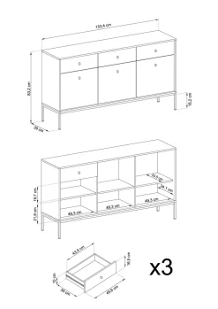 Komoda Evora duża beżowa