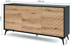 Komoda Fargo duża w jodełkę