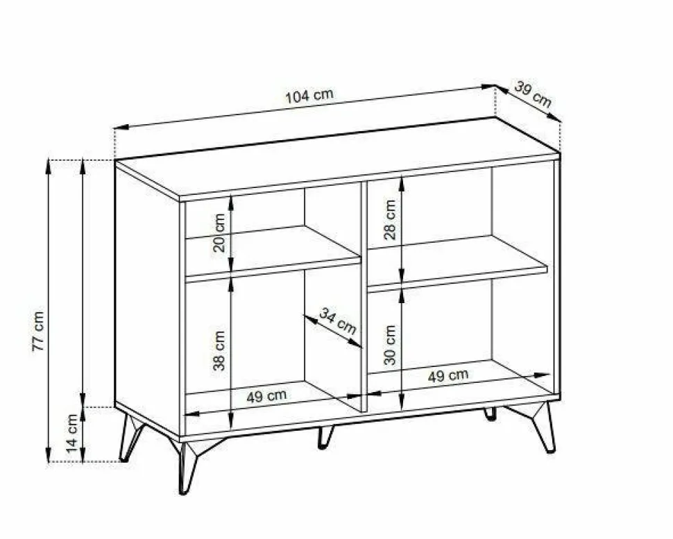 Komoda Fargo w jodełkę nowoczesna