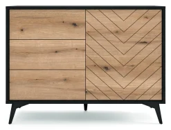 Komoda Fargo z szufladami w jodełkę