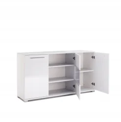 Komoda Flory 150cm biały połysk