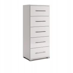 Komoda Flory 5szuflad 55cm biały połysk