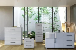 Komoda Flory 4szuflady 100cm biały  połysk
