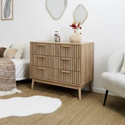 Komoda Klaus 3 szuflady, naturalna