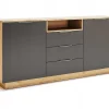 Komoda Lana 180 cm dąb/szary