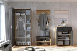 Komoda Lana 80 cm dąb/szary