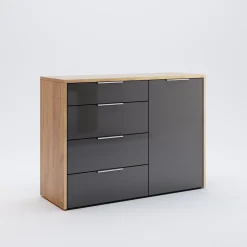 Komoda Lana 120 cm dąb/szary