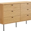 Komoda Lattes 6 szuflad dąb