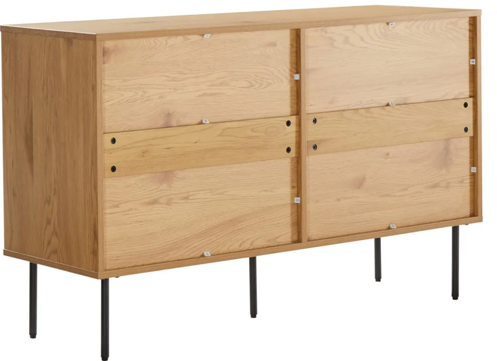 Komoda Lattes 6 szuflad dąb