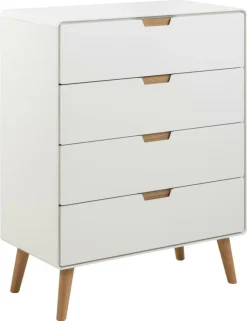 Komoda Lowell z 4 szufladami biała