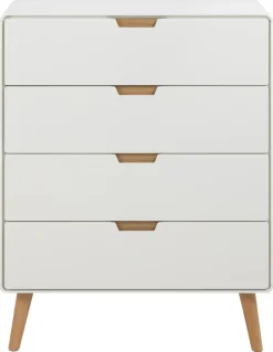 Komoda Lowell z 4 szufladami biała