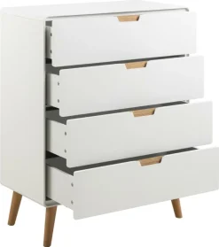 Komoda Lowell z 4 szufladami biała