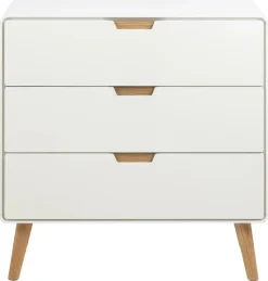 Komoda Lowell z 3 szufladami biała