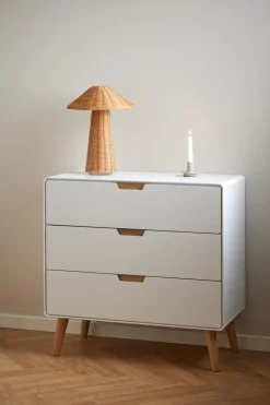 Komoda Lowell z 3 szufladami biała