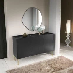 Komoda Marbren szeroka czarna