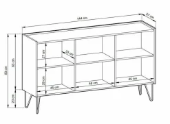 Komoda Marbren szeroka czarna