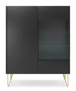 Komoda Marbren wysoka czarna