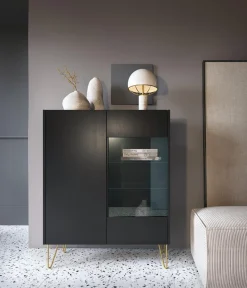 Komoda Marbren wysoka czarna