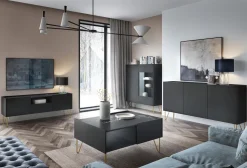 Komoda Marbren wysoka czarna