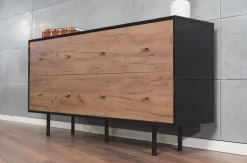 Komoda MAUD Czarny / Dąb Craft Tobacco