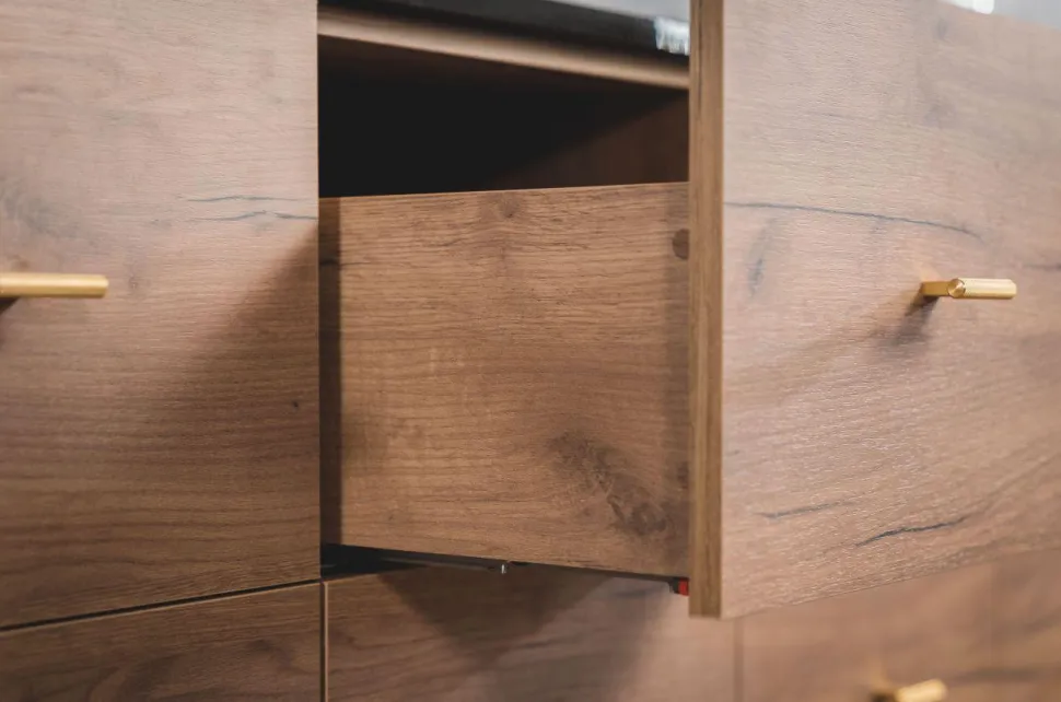 Komoda MAUD Czarny / Dąb Craft Tobacco