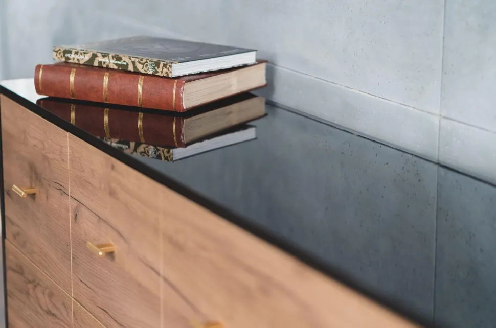 Komoda MAUD Czarny / Dąb Craft Tobacco