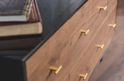 Komoda MAUD Czarny / Dąb Craft Tobacco