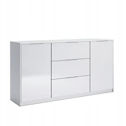 Komoda Merle wysoka biały połysk