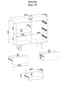 Komoda Navara czarna