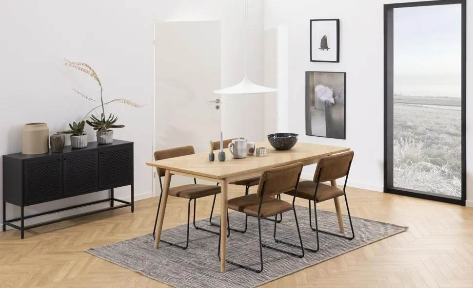 Komoda Newcastle II czarna industrialna