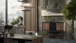 Komoda niska Miri orzechowy/czarny