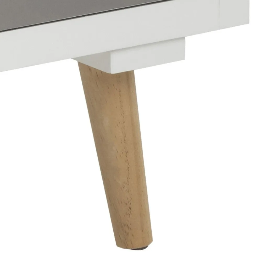 Komoda retro biała Thais 11 szuflad