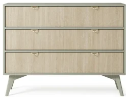 Komoda Sage 3 szuflady szałwia/naturalna