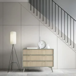 Komoda Sage 3 szuflady szałwia/naturalna