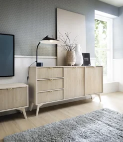 Komoda Sage Wood 3 szuflady, 2 szafki