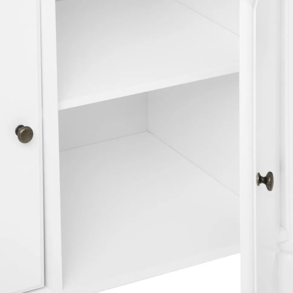 Komoda Solen biała 2 szuflady, 2 drzwi