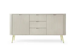Komoda szeroka Seda beżowa/ nogi złote