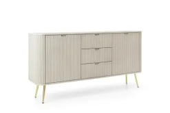 Komoda szeroka Seda beżowa/ nogi złote