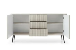 Komoda szeroka Seda beżowa/ nogi czarne