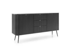 Komoda szeroka Seda czarna/ nogi czarne