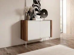 Komoda Taberg beżowa/ orzech